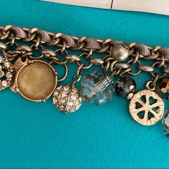 ANN TAYLOR LOFT WOMENS COSTUME SILVER RHINESTONE BRACELET - Picture 3 of 7